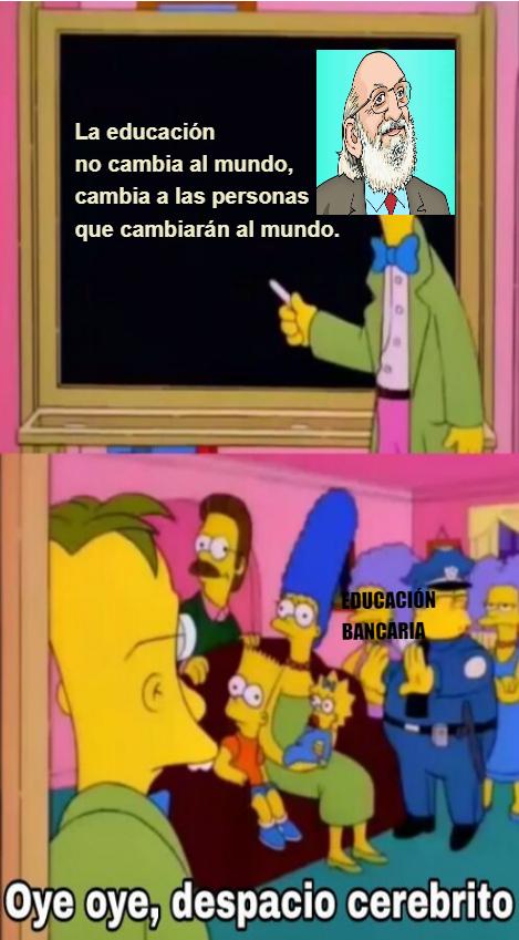 Meme Freire Simpson Educación Opción 1